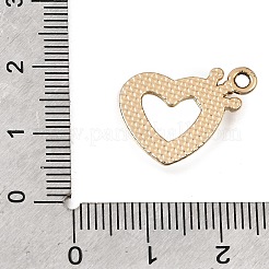 UVメッキ合金クリスタルラインストーンペンダント  クラウンチャーム付きハート  ゴールドカラー  20x14x2.5mm  穴：1.8mm&nbsp;RB-CBAD37D-30G