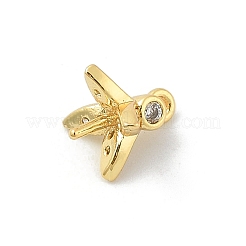 DIY Brass Micro Pave Cubic Zirconia Peg Bails Pendants&nbsp;LS-KK-E791-17G