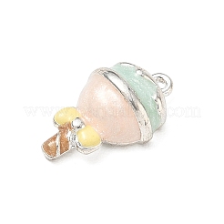 合金エナメルチャーム  ロリポップチャーム  プラチナ  ライトスカイブルー  18.5x11x6mm  穴：1.5mm&nbsp;AL-CBA1CD4-01B-P