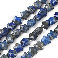 天然ラピスラズリのスタービーズ連売り  7.5x8x4.5mm  穴：0.8mm  約54~56個/連  15.12''~15.20''（38.4~38.6センチメートル）&nbsp;G-Z080-A05