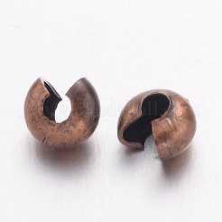 アイアン製つぶし玉カバーカシメ玉カバー  カドミウムフリー＆ニッケルフリー＆鉛フリー  赤銅鉱  直径3mm  穴：1.2~1.5mm&nbsp;LS-IFIN-H028-NFR-NF