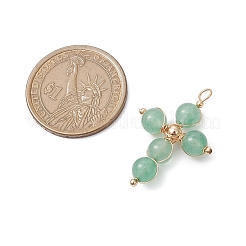 Natural Green Aventurine Pendants&nbsp;PALLOY-JF02885-01