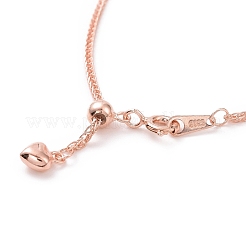 女性用 925 スターリングシルバー ウィート チェーン ネックレス  ローズゴールド  19.69インチ（50cm）&nbsp;STER-I021-02A-RG