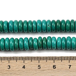 天然石ハウライトビーズ連売り  染め  ロンデル  ダークシアン  8x3mm  穴：1mm  約122個/連  15.43''（39.2センチメートル）&nbsp;G-A283-D04-01B