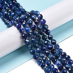 天然石カヤナイトビーズ連売り  多面カット  ラウンド  6mm  穴：0.9mm  約68個/連  15.35インチ（39cm）&nbsp;G-C009-A05