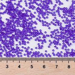MIYUKIラウンドロカイユビーズ  日本製シードビーズ  （rr151)透明コバルト  15/0  1.5mm  穴：0.7mm  約5555PCS /ボトル  10 G /ボトル&nbsp;SEED-JP0010-RR0151