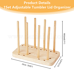 Wood Adjustable Cup Lid Holder&nbsp;ODIS-WH0043-88