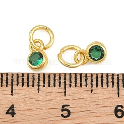 Brass Pave Cubic Zirconia Charms&nbsp;CU-CBA3D67-13G-03