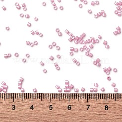 シリンダーシードビーズ  不透明色の光沢  均一サイズ  フラミンゴ  2x1.5mm  穴：0.8mm  約888個/10g&nbsp;X-SEED-H001-H15
