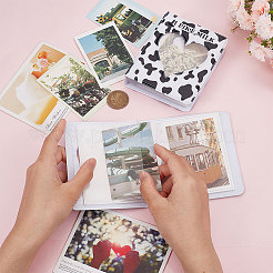 2 Books 2 Colors 3 Inch PVC Mini Love Heart Hollow Photocard Holder Book&nbsp;AJEW-CP0005-84