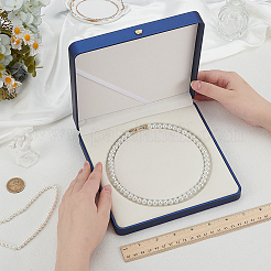 Leather Pearl Beaded Necklace Packaging Boxes&nbsp;CON-WH0086-187B