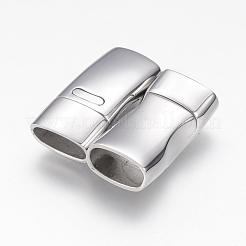Tarnish Resistant 304 Stainless Steel Magnetic Clasps with Glue-in Ends&nbsp;STAS-G143-83B