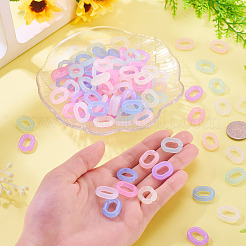 模造ゼリーアクリルリンクリング 300 個  クイックリンクコネクター  アズキチェーン製作用  オーバル  ミックスカラー  19x14x4.5mm  内径：11x16mm&nbsp;JACR-TA0001-04