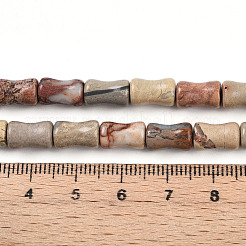 天然アクアテラジャスパービーズ連売り  印象ジャスパー  竹の形  9.5~10x5~5.5mm  穴：0.8mm  約38~40個/連  14.96~15.47''（38~39.3センチメートル）&nbsp;G-T140-93