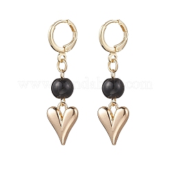 Alloy Heart Tassel Hoop Earrings&nbsp;EJEW-JE06659