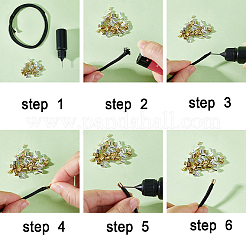 60Pcs 3 Styles Brass Cord Ends&nbsp;KK-CN0003-44G