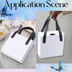 PU Leather Jewelry Set Drawer Boxes with Sponge Inside and Texture Paper Jewelry Tote Bags&nbsp;ABAG-CL0001-66A