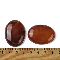 天然石赤瑪瑙カボション  染め＆加熱  オーバル  サドルブラウン  40x30x8mm&nbsp;G-L601-03E-01