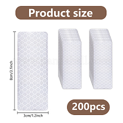 ペット用プラスチック反射車ステッカー装飾  長方形  銀  170x170x0.5mm  10pcs /シート&nbsp;DIY-WH0671-415A