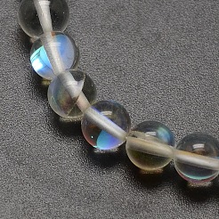 Synthetic Moonstone Beads Strands&nbsp;G-F143-6mm-03