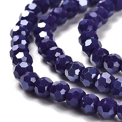 Electroplate Opaque Glass Beads Strands&nbsp;EGLA-A035-P4mm-A09