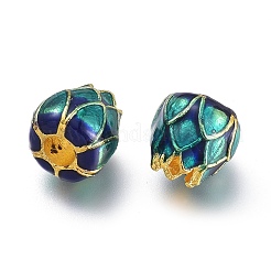 Golden Plated Alloy European Beads&nbsp;MPDL-L029-Q02-G