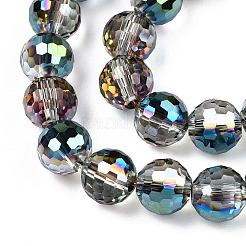 Transparent Electroplate Glass Bead Strands&nbsp;EGLA-TAC0003-04J