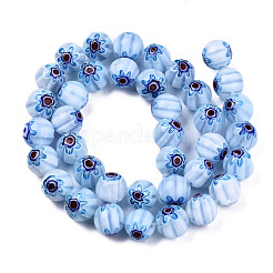 Handmade Millefiori Glass Beads Strands&nbsp;LK-T001-10H
