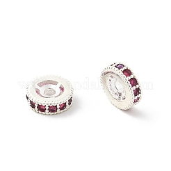 Brass Micro Pave Cubic Zirconia Beads&nbsp;KK-R216-10B-S02
