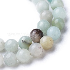Natural Flower Amazonite Round Bead Strands&nbsp;X-G-D608-4mm