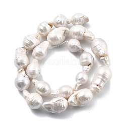 Natural Nucleated Pearl Beads Strands&nbsp;PEAR-B004-15H-01A