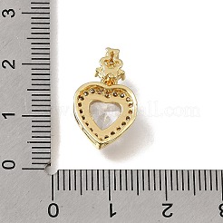 Brass Micro Pave Clear Cubic Zirconia Pendants&nbsp;LS-CU-CBAA556-11B