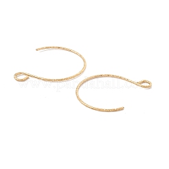 イオンプレーティング（IP）316サージカルステンレススチールピアスフック  水平ループ付き  ゴールドカラー  23.5x18mm  穴：3x2.6mm  22ゲージ  ピン：0.6mm&nbsp;STAS-D183-03G-01