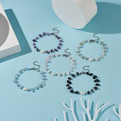 Natural Gemstone Beaded Anklets&nbsp;AJEW-AN00515