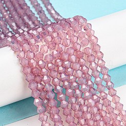 Baking Paint Transparent Glass Beads Strands&nbsp;DGLA-F029-J4mm-04