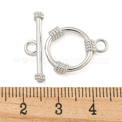 真鍮製マンテル  カドミウムフリー＆ニッケルフリー＆鉛フリー  リング  プラチナ  リング：18.5x14.5x3mm  穴：2.5mm  バー：21x6x3mm  穴：2.5mm&nbsp;KK-A223-30P