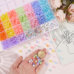 1040Pcs 7 Styles Imitation Jelly Acrylic Beads&nbsp;MACR-PA0001-38