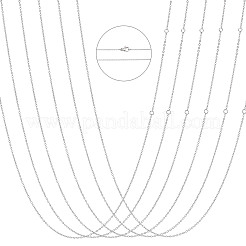 304ステンレススチールアズキチェーンネックレス  ステンレス鋼色  18.11インチ（46cm）  1.2mm  リング：3.5mm&nbsp;PH-NJEW-E122-11P
