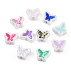 UV Plated Rainbow Acrylic Beads&nbsp;X-PACR-N015-02