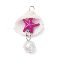 Natural Shell & Dyed Synthetic Turquoise Starfish Pendants&nbsp;PALLOY-JF04123