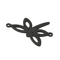イオンプレーティング（IP）304ステンレススチールリンク  手動研磨  トンボ  ブラック  18x25.5x0.7mm  穴：1.2mm&nbsp;STAS-L245-034B