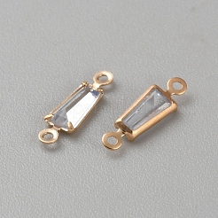 Alloy Pave Clear Cubic Zirconia Connector Charms&nbsp;FIND-WH0170-84D