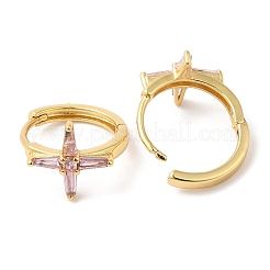 Cross Cubic Zirconia Cuff Earrings&nbsp;EJEW-G348-16G-03