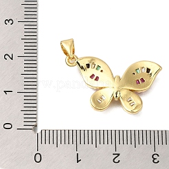 Rack Plating Brass Micro Pave Cubic Zirconia Pendants&nbsp;ZIRC-F142-15B-G