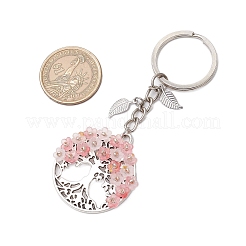 Flat Round with Tree of Life Alloy Keychains&nbsp;KEYC-MZ00039