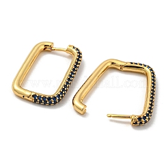 Brass Micro Pave Cubic Zirconia Huggie Hoop Earrings&nbsp;EJEW-L240-C-04G