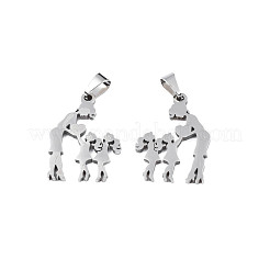 変色しない201ステンレススチールペンダント  レーザー切断  人間  ステンレス鋼色  27x18.5x1.5mm  穴：3.5mm&nbsp;STAS-T044-289P