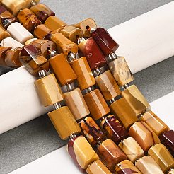 天然石モッカイトビーズ連売り  シードビーズで  ファセット列  9~11x6~7.5x6~7.5mm  穴：1.2mm  約30個/連  15.16~15.55インチ（38.5~39.5cm）&nbsp;G-G068-A08-01