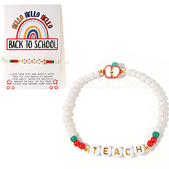 Teachers' Day Shell Round Beads Stretch Bracelets for Men Women&nbsp;KV5541