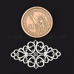 Tibetan Style Alloy Rhombus Filigree Joiners Links&nbsp;X-TIBE-5377-AS-LF
